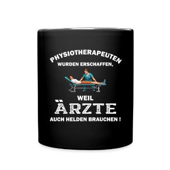 Physiotherapeut Geschenk Physio Physiotherapie - Tasse einfarbig - Schwarz - Vorne