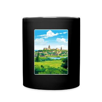 Avignon Frankreich Reise Poster Souvenir Malerei WPA - Tasse einfarbig - Schwarz - Vorne