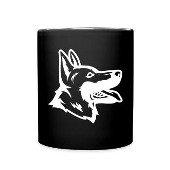 Dessin de berger allemand - Mug uni - noir - Devant