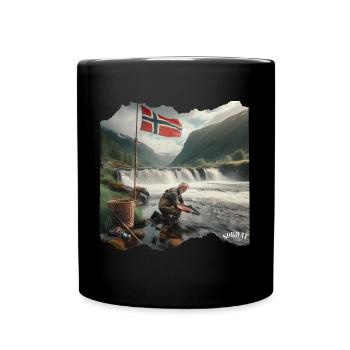 NORWAY Home of Fishing Salomon - Full Colour Mug - black - Front