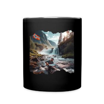NORWAY Home of Fishing Salomon - Full Colour Mug - black - Front