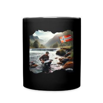 NORWAY Home of Fishing Salomon - Full Colour Mug - black - Front