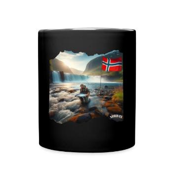 NORWAY Home of Fishing Salomon - Full Colour Mug - black - Front