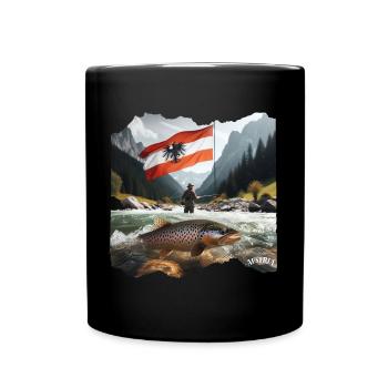AUSTRIA Home of Fishing Trout - Full Colour Mug - black - Front