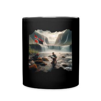 NORWAY Home of Fishing Salomon - Full Colour Mug - black - Front