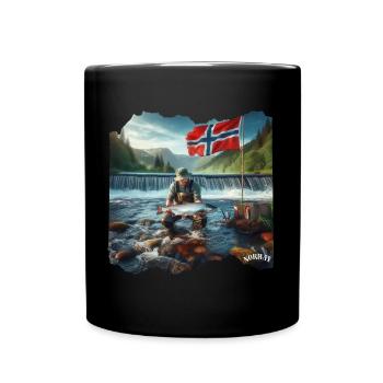 NORWAY Home of Fishing Salomon - Full Colour Mug - black - Front