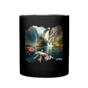 NORWAY Home of Fishing Salomon - Full Colour Mug - black - Front