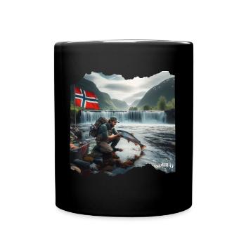 NORWAY Home of Fishing Salomon - Full Colour Mug - black - Front