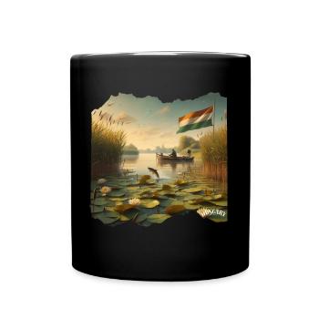 HUNGARY Home of Fishing Carp - Full Colour Mug - black - Front