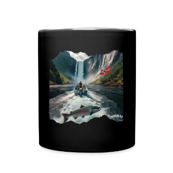 NORWAY Home of Fishing Salomon - Full Colour Mug - black - Front