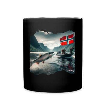 NORWAY Home of Fishing Salomon - Full Colour Mug - black - Front