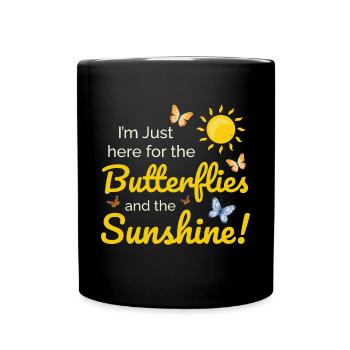 Schmetterling Sunshine Insektensammler Entomologie - Tasse einfarbig - Schwarz - Vorne