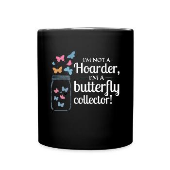 Schmetterlinge, Schmetterlinge, Insektensammler, Entomologie - Tasse einfarbig - Schwarz - Vorne