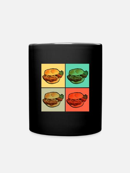 Leberkas Fleischkäse Brötchen - Tasse einfarbig - Schwarz