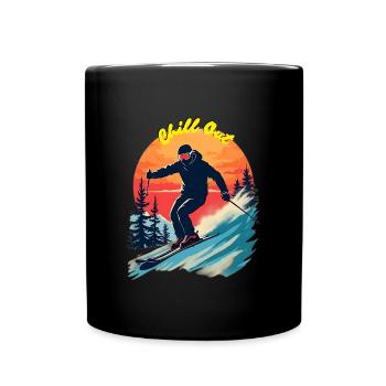 Chill Vibes, Ice Skating Adventure - Full Colour Mug - black - Front