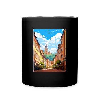 Heidelberg Allemagne Affiche de voyage Peinture Souvenir WP - Mug uni - noir - Devant