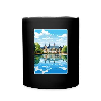 The Hague Netherlands Travel Poster Souvenir WPA - Full Colour Mug - black - Front