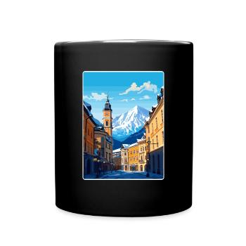 Vienna Austria Travel Poster Souvenir Painting WPA - Full Colour Mug - black - Front