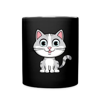 Chat mignon - Mug uni - noir - Devant