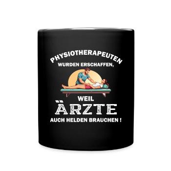 Physiotherapeut Geschenk Physio Physiotherapie - Tasse einfarbig - Schwarz - Vorne
