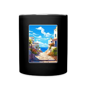 Heraklion Griechenland Reise Poster Souvenir Farbe WPA - Tasse einfarbig - Schwarz - Vorne