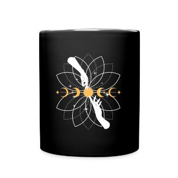 Celestial Koi Mandala - Full Colour Mug - black - Front
