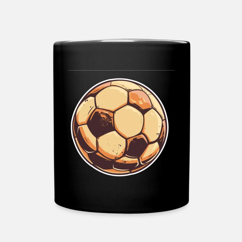 Retro Fußball Grafik - Tasse einfarbig - Schwarz