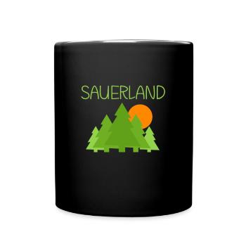 Sauerland - Tasse einfarbig - Schwarz - Vorne