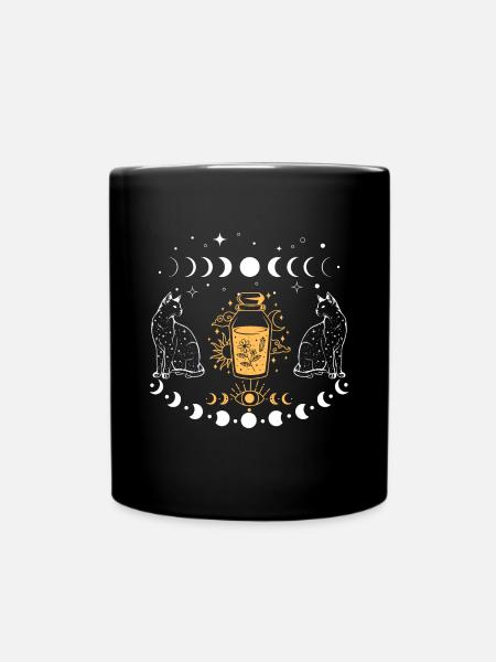 Bouteille d’alchimie pour chat au clair de lune - Mug uni - noir