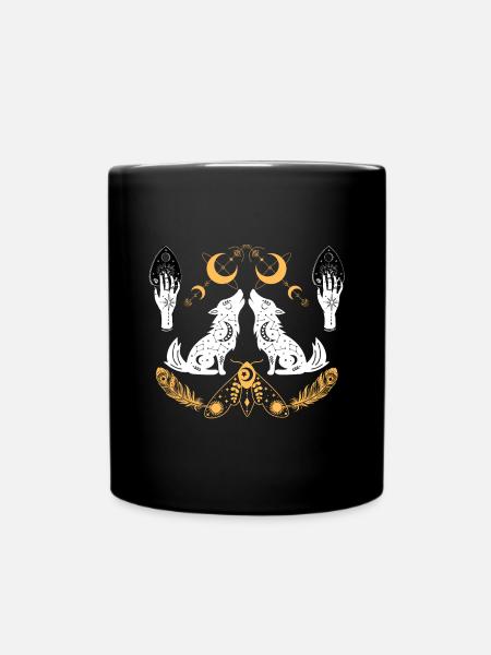 Lunar Wolves Emblem - Full Colour Mug - black