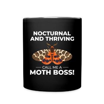Motte nachtaktives Tier Insektensammler Entomologie - Tasse einfarbig - Schwarz - Vorne