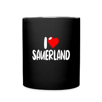 Sauerland - Tasse einfarbig - Schwarz - Vorne
