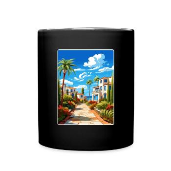 Costa Del Sol Spanien Vintage Reise Poster Souvenir - Tasse einfarbig - Schwarz - Vorne