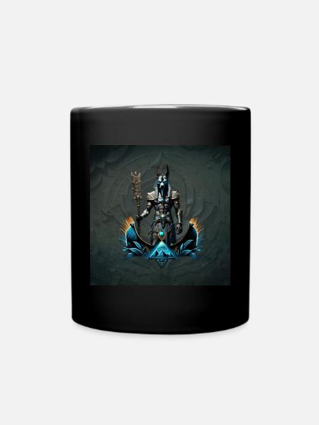 Anubis, der Gott der Toten. - Tasse einfarbig - Schwarz