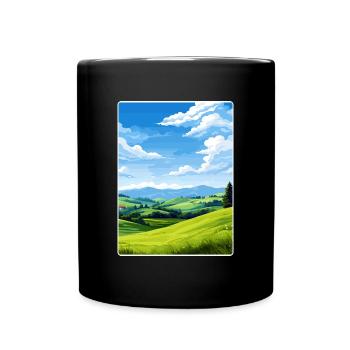 Sauerland Germany Travel Poster Souvenir Paint WPA - Full Colour Mug - black - Front