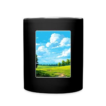 Altmühlsee Allemagne Affiche de voyage Peinture souvenir WP - Mug uni - noir - Devant