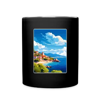Îles Saroniques Grèce Affiche de voyage Souvenir WPA - Mug uni - noir - Devant