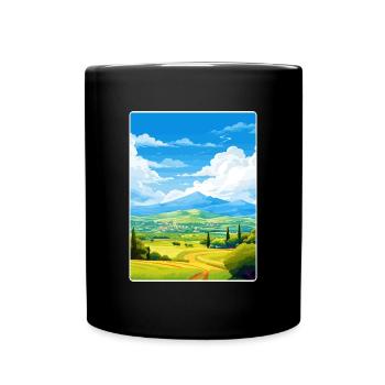 Mount Ida Greece Travel Poster Souvenir Paint WPA - Full Colour Mug - black - Front