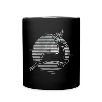 Chevreuil - Mug uni - noir - Devant
