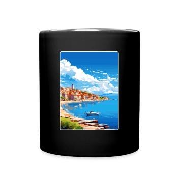 Chania Griechenland Reise Poster Souvenir Malerei WPA - Tasse einfarbig - Schwarz - Vorne