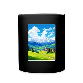 Berchtesgaden Deutschland Reiseposter Souvenir WPA - Tasse einfarbig - Schwarz - Vorne