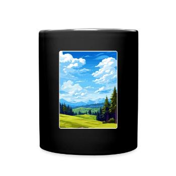 Black Forest Germany Travel Poster Souvenir WPA - Full Colour Mug - black - Front