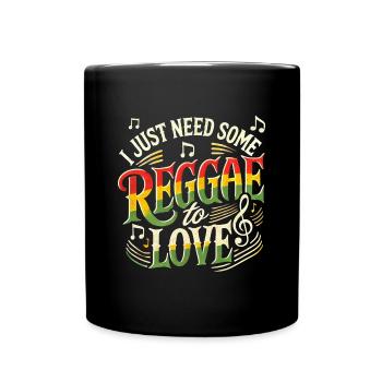 Reggae Jamaika Design - Tasse einfarbig - Schwarz - Vorne