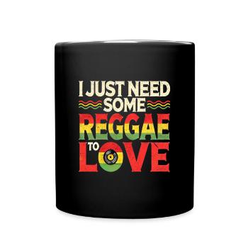 Reggae Jamaika Design - Tasse einfarbig - Schwarz - Vorne