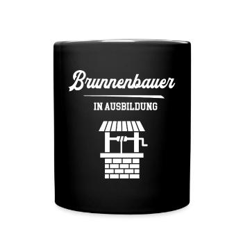 Brunnenbauer Ausbildung Brunnenbauerazubi Lehre - Tasse einfarbig - Schwarz - Vorne