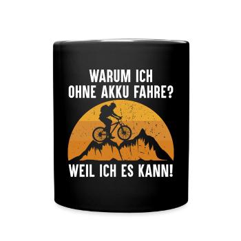 Vélo Dicton VTT Vélo de route Cycliste - Mug uni - noir - Devant