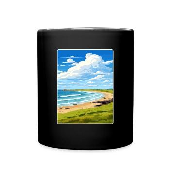 Constantine Bay Cornwall England Reiseposter WPA - Tasse einfarbig - Schwarz - Vorne