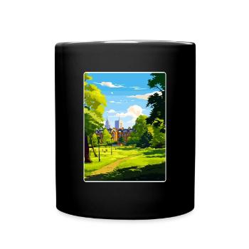 Ealing Angleterre Londres Affiche de voyage Souvenir WPA - Mug uni - noir - Devant