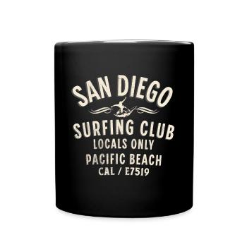 San Diego Pacific beach surfing club - Mug uni - noir - Devant