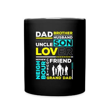 Männer Vorbild Freund Geschenk - Tasse einfarbig - Schwarz - Vorne